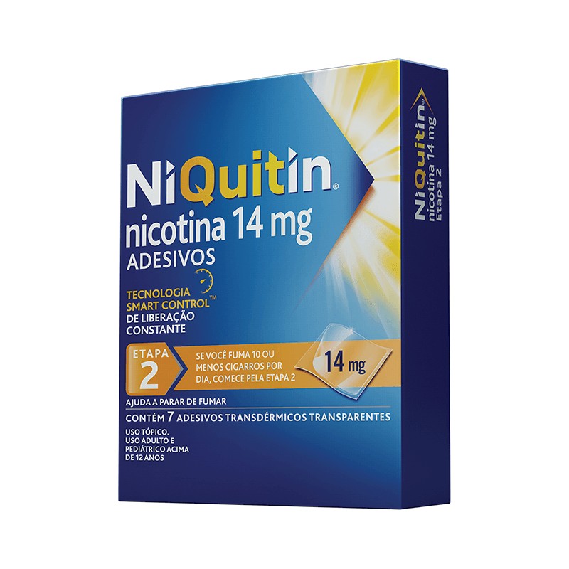 Niquitin 14mg 7 Adesivos Transdermicos Transparentes Etapa 2