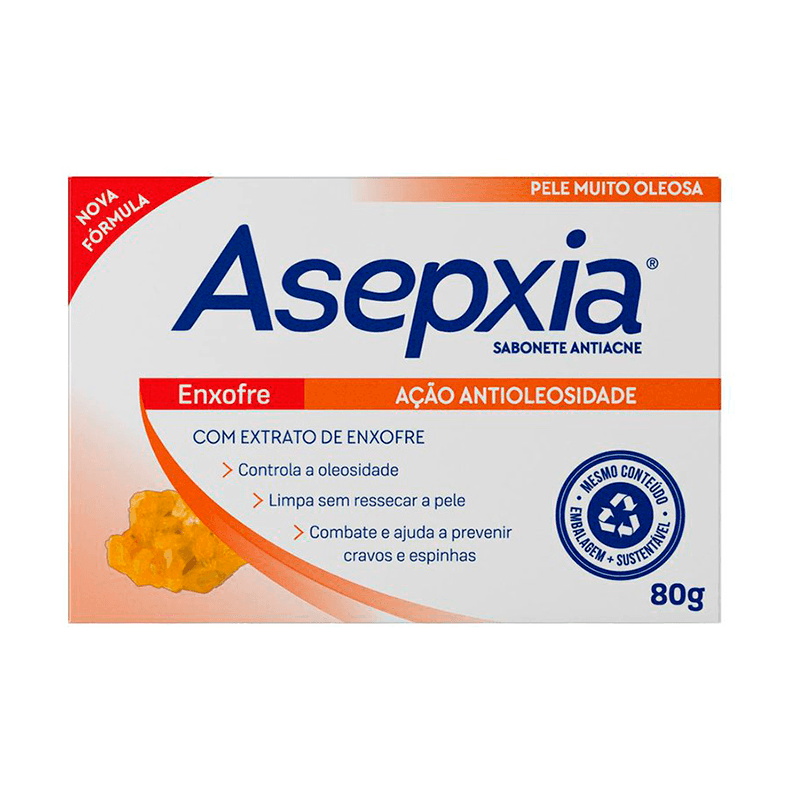 Sabonete Asepxia Antiacne Enxofre 80g
