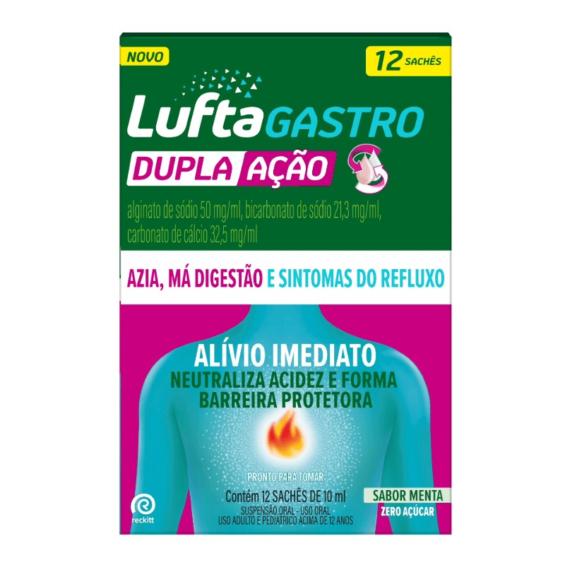 Luftagastro Dupla Açao c/12 Saches