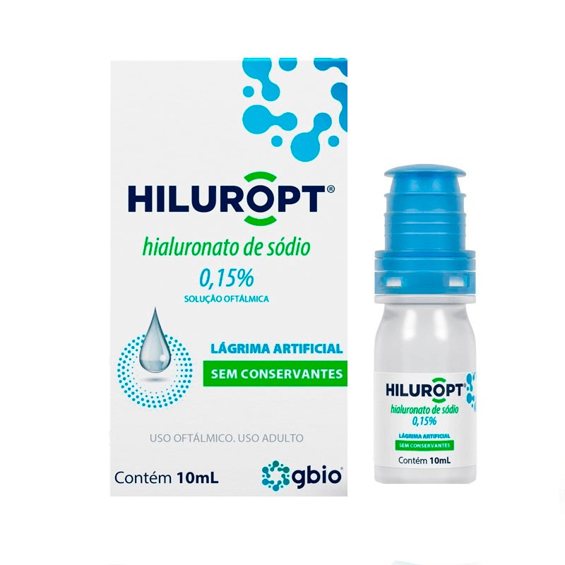 Hiluropt Hialuronato De Sodio 0,15% Soluçao Oftalmica 10ml