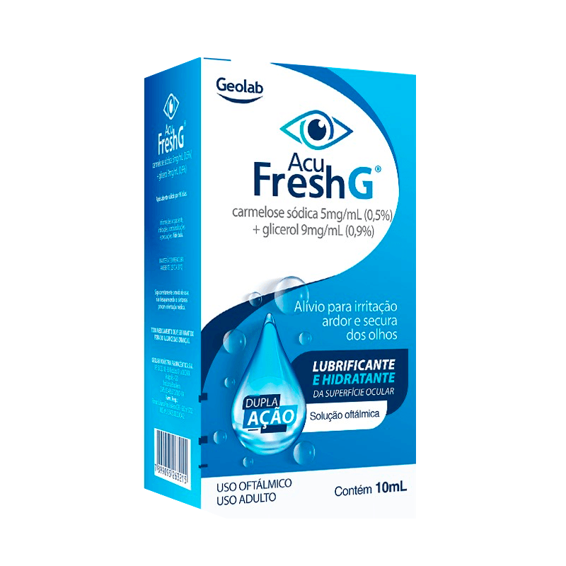 Acu Fresh g Solução Oftalmica 5mg/ml+9mg/ml Frasco 10ml Geolab