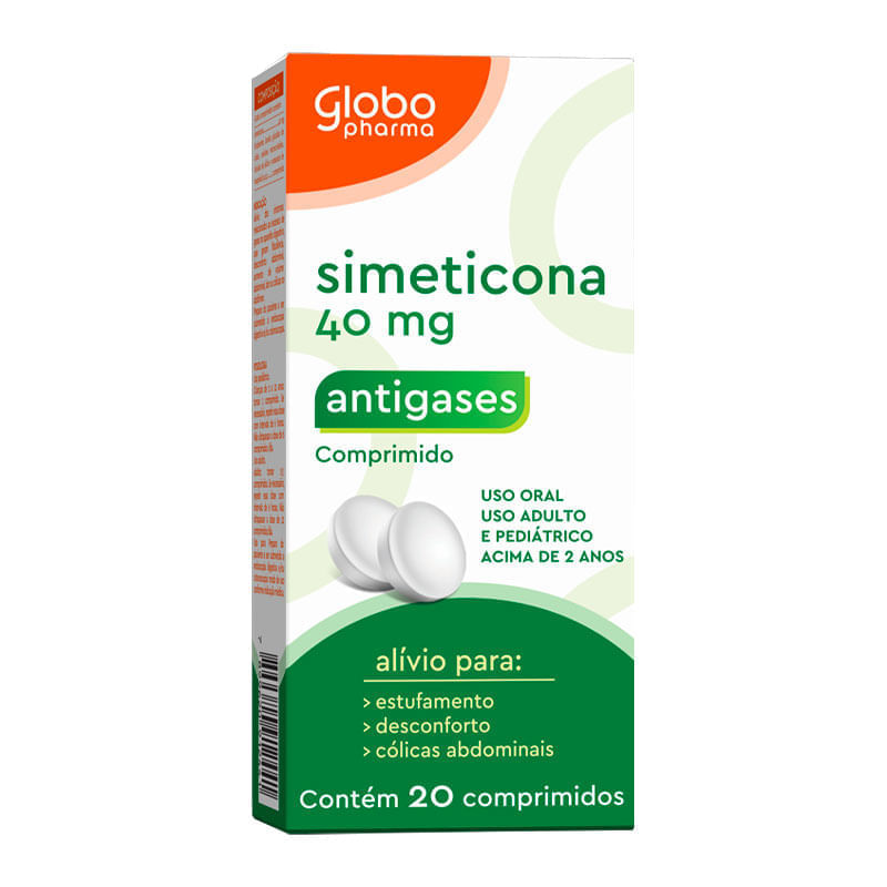 Simeticona 40mg 20 comprimidos Globo
