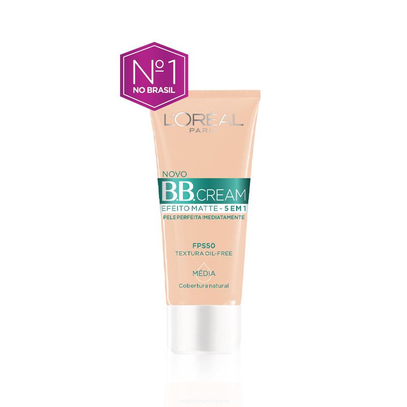 Protetor Solar L'Oréal BB Cream Media F50 30ml
