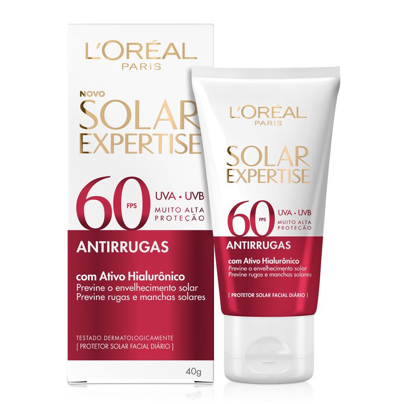 Protetor Solar Expertise L'Oréal Paris Antirrugas Sem Cor F60 40g