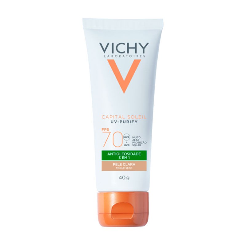 Protetor Solar Facial Vichy Capital Soleil Uv-purify Fps70 Pele Clara 40g