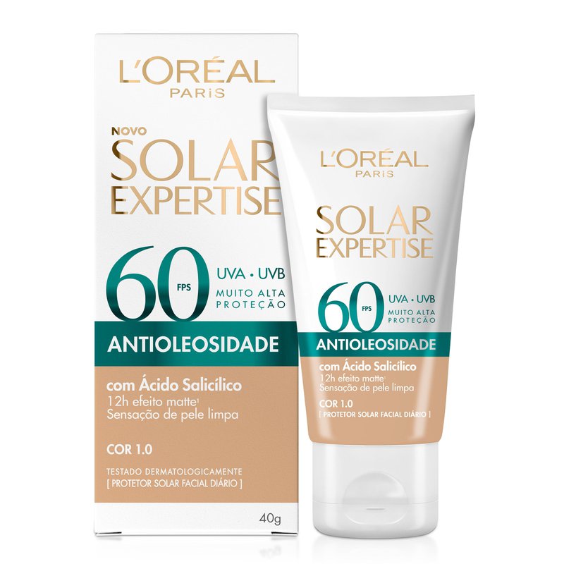 Protetor Solar Facial L'Oréal Paris Solar Expertise Antioliosidade Fps60 Cor 1.0 40g