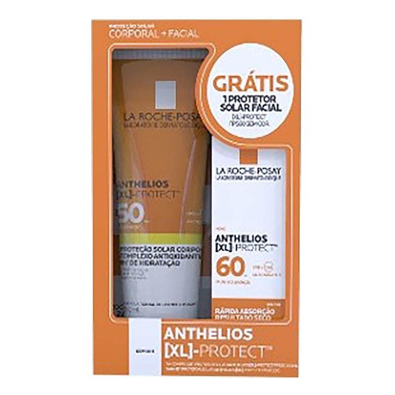 Pack Protetor Solar Anthelios Xl Protect La Roche-posay Corporal FPS 50 200ml + Facial FPS 60 25g