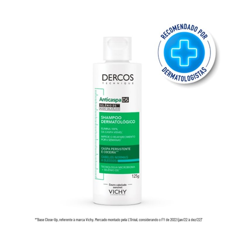 Shampoo Anticaspa Dermatologico Vichy Dercos Ds Frasco 125g