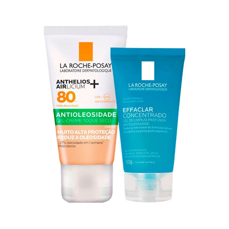Pack Protetor Solar Facial Anthelios Air Fps70 Cor 2.0 + Gel De Limpeza Effaclar 50g