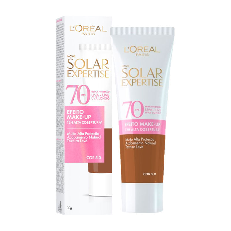Protetor Solar Com Cor 5.0 FPS 70 L'Oréal Paris Solar Expertise Caixa 30g