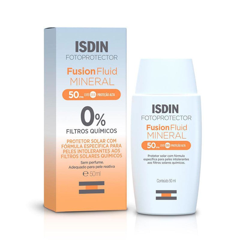 Protetor Solar Facial Fusion Fluid Mineral Fps50 Isdin 50ml