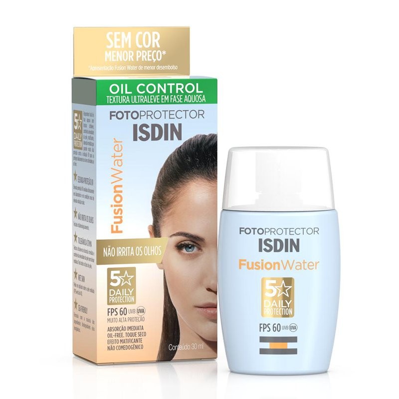 Protetor Solar Facial Fusion Water S/cor Fps60 Isdin 30ml