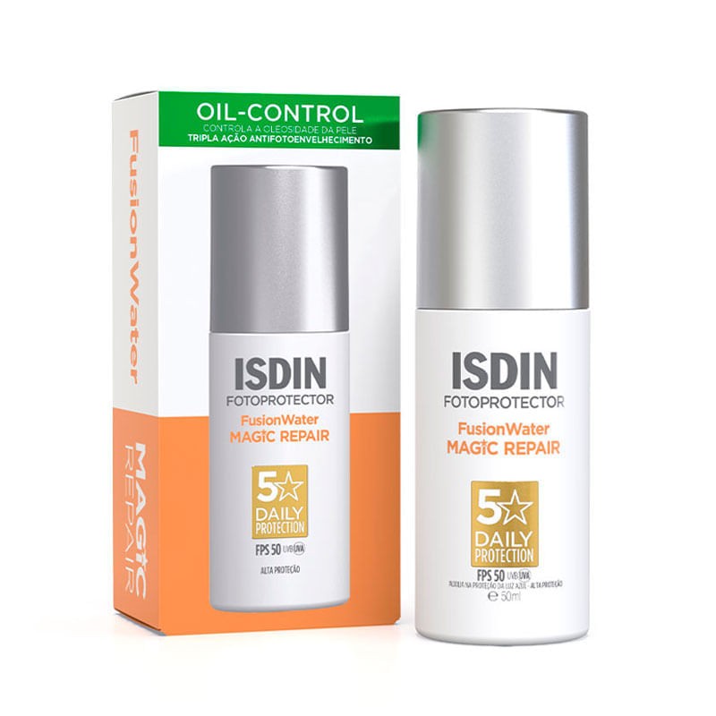 Protetor Solar Facial Fusion Water Magic Repair Fps50 Anti Idade Isdin 50ml.
