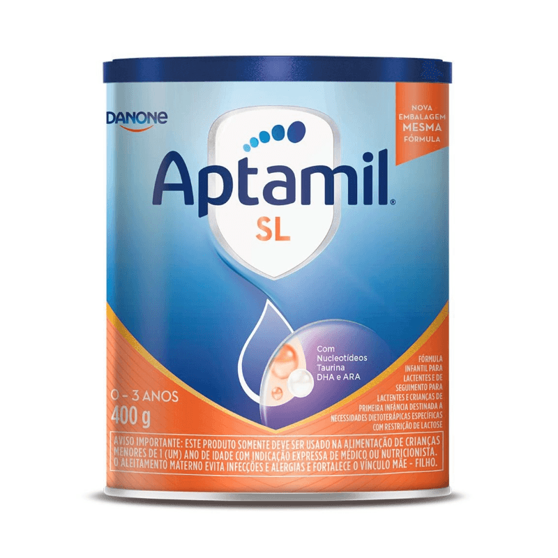 Formula Infantil Aptamil Sem Lactose 1 A 3 Anos 400g