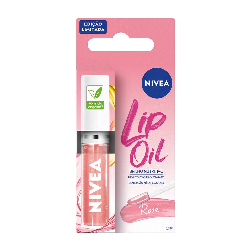 Lip Oil Labial Rose Nivea 5,5ml Edicao Limitada